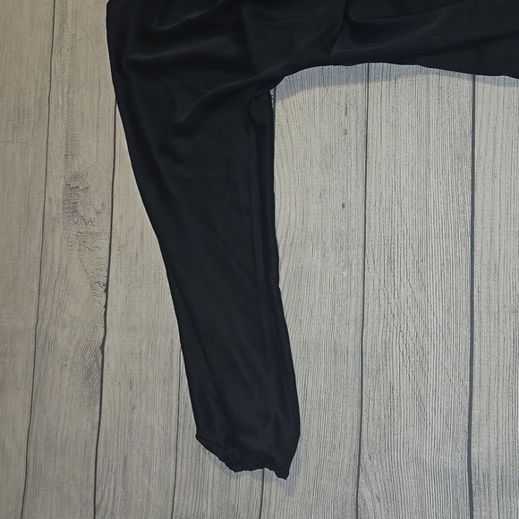 New York & Company Women's Wrap Front Satin High Low Dress Black Size M NWOT - Picture 4 of 11